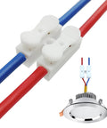 Pro Grade Push In Wire Connectors 2 Pin Spring Quick Splice White Wiring Terminal 120 Pack for secure connections in lighting.