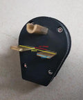 Heavy Duty Flush Mount Power Receptacle Nema 6 30R 30 Amp Straight Blade Outlet with brass pins shown from above
