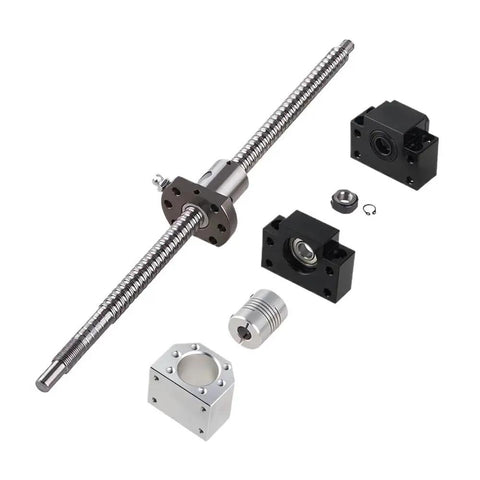 Top Tier SFU Series Ball Screw Kit For CNC Machining With 4mm And 5mm Precision Pitch Including Solid Coupler To Boost Structural Strength And Simplify Your DIY Machine Build Projects, ball screw and bearing blocks