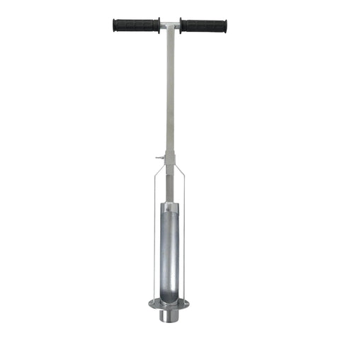 T Handle Stainless Steel Soil Probe 2 Inch Core Sample Tool For Lawn And Turf Easy Deep Core Sampling For Yard Garden And Lawn Care Durable Hand Tool Ready displayed vertically.