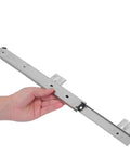 Two Pack Ball Bearing Drawer Slides For Keyboard Tray Under Desk Mount, Heavy Duty Cold Rolled Steel Construction, Smooth Glide, Easy Installation, Stable, Quiet Operation For Home Office And Workstation, shown in hand