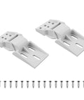 2 Pack Freezer Display Cabinet Hinges, Beefy ABS Plastic, 6-Hole Folding Door Hardware with screws, 5.04 x 2.09 Inches Mount