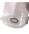 SWNCTMAKS Dust Box Compatible For Airbot Aura VC801 Wireless Vacuum Replacement, clear dust cup bottom view with rubber seal.