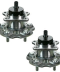 Rear Wheel Bearing And Hub Assembly Kit Replacement For Toyota Mirai Prius V Pair Of 2 OE Quality shown in chrome finish