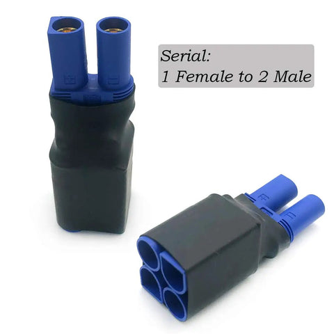 3-Piece EC5 Series RC Battery Adapter Kit for Quadcopters and Multirotors, Converts One Female EC5 to Two Male Plugs, product view