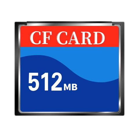 CF Memory Card 512MB Type I for cameras and digital gear, high performance controller, built to last, compatibility for cameras CNC tools.