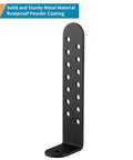 Black metal L-shaped bracket with holes for 4 Pack 5 Inch Hurricane Condenser Brackets With Screws Heavy Duty Universal Tie Down Kit L Shape HVAC