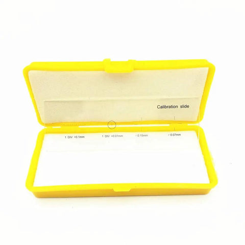 Microscope Stage Micrometer Calibration Slide With Four Scales And 0.01mm Reticle Calibrating Ruler For Precise Microscopy