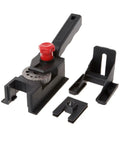Ultimate Drill Locator Tool For Woodworking Pros Needing High Precision, black and red drill guide for 3 to 12mm hole spacing.