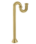 Vintage One And A Quarter Inch Brass S Trap With Brushed Brass Finish Heavy Duty 18 Gauge Tubing Inlet Connection Includes Matching Flange