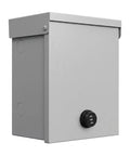 Heavy Duty Metal Outdoor Electrical Box Featuring Rock Solid Construction And Hella Secure Resettable Combo Lock for IP66 wiring protection.