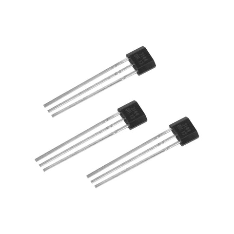 Hall Effect Switches Pack Of 10 A3144 Magnetic Hall Sensor, 3 Pin SIP Inline Detector for precise magnetic field sensing