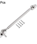 Heavy Duty Stainless Steel Gate Hook Latch And Door Window Snap Lock With Mounting Screws Delivers A Dang Secure Grip And No Sweat Setup You Really Gonna Love, includes 2 pcs and mounting screws.