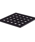 Three And Three Quarters Inch Square Shower Drain Grate Matte Black Stainless Steel Hair Catcher Drain Strainer For Bathrooms