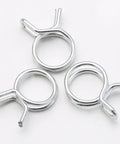 Stainless Steel Irrigation Hose Clamps 6 Pack Double Line Spring Clips For Drip Irrigation Systems DIY Garden Kit Leak-Proof Hose Clip Fits Hoses Under 6mm Inner Diameter