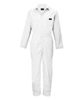 Tough As Nails Long Sleeve Coveralls For Men Heavy Duty Work Jump Suit Featuring Six Spacious Utility Pockets And A Secure Crew Fit In Crisp White Large Size