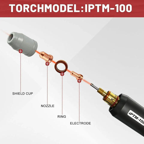 CNC Plasma Torch Kit For Non HF Pilot Arc Systems Shop Ready Pro Grade Setup With PTM100 PT100M IPT 100 IPT Torch components