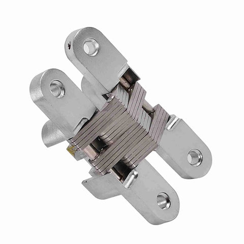 Sturdy 180 Degree Hidden Cabinet Hinges 68.8mm for round corner doors, stainless steel zinc alloy, durable kitchen cabinet hardware