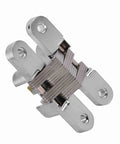 Sturdy 180 Degree Hidden Cabinet Hinges 68.8mm For Round Corner Doors Easy To Attach Backset 94mm Stainless Steel Zinc Alloy Rustproof