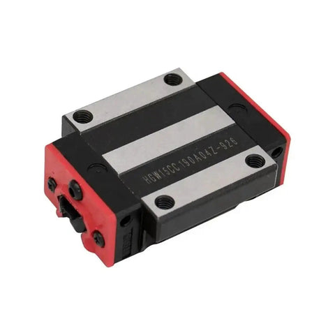 Slider Block For Linear Guide Rail CNC DIY Parts, built-in HGW15CC carriage, black and red metal block for CNC motion