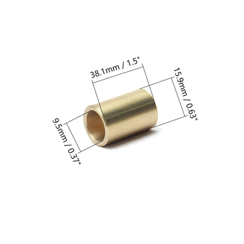 Heavy Duty Copper Alloy Sleeve Bearing Bushing 3/8 X 5/8 X 1-1/2 Inch with measurements for precise fitting.
