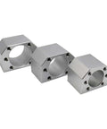 Huge 20mm SFE2020 Lead Ball Screw Kit With DSG2020 Nut Housing And BKBF15 Ends For Custom XYZ Axis Milling Projects At 450mm Length, three aluminum housings