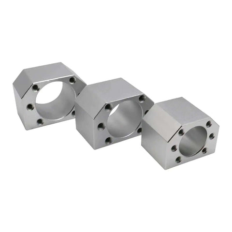 Huge 20mm SFE2020 Lead Ball Screw Kit With DSG2020 Nut Housing And BKBF15 Ends For Custom XYZ Axis Milling Projects At 450mm Length, three aluminum housings