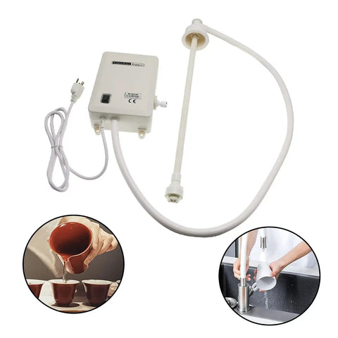 Bottled Water Pump System with Adjustable Flow 25W Electric Dispenser for 5 Gallon Bottles, ideal for coffee setups and faucets.