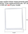 Replacement Crisper Pan Cover Frame Without Glass For Refrigerator 240599301 AP3763926 1037664 AH899475 EA899475 PS899475 with measurements