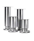 Adjustable Metal Furniture Leg Set of 4 for Sofa Couch Cabinet Replacement Steel Feet, Beefed-Up Leveling Legs in stainless steel