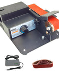 Mini Belt Grinding Machine With Stepless Speed Control For Rust Removal Polishing Engraving And Derusting Durable Sanding Tool with motor and sanding belts.