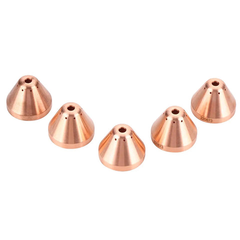 Precision Engineered Plasma Cup Caps Replace 220673 For Thermal Dynamics Cutting Torch. Set of 5 copper caps, 25mm diameter.