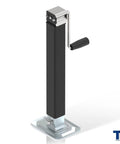 8000 Lbs Square Trailer Jack With 15 Inch Lift And 12 Inch Adjustable Drop Leg Heavy Duty Weld On Mount For RV Boat And Utility Trailers Built From Corrosion Resistant Powder Coated Steel