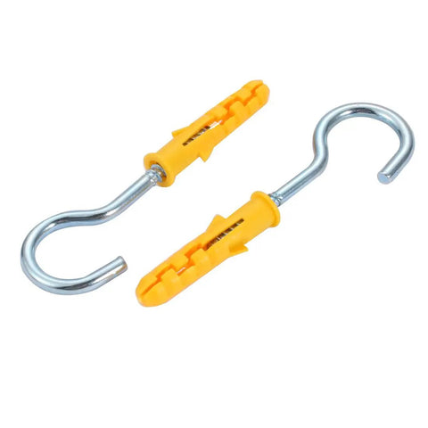 5 Pack Self Drilling Drywall Anchors With Screw Hook Eyes 8mm X 40mm Heavy Duty Wall Hanging Hardware Rock Solid Grip For Super Fast Tap In Installation Pro Grade Steel Construction Perfect For Ceiling Fans And Medium Loads