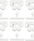 Six Pack Of White Ball Catch Roller Latches For Boat Marine Cupboard Cabinet Doors Heavy Duty Spring Loaded Plastic Hardware layout.