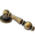 Four Piece Antique Bronze Drawer Pulls Set With Single Hole Mount, Vintage Decorative Handles For Dresser Cabinet Chest And Jewelry Box, Disk Diameter 3/4 Inch, Height 2-1/4 Inch, Zinc Alloy, Rust Resistant, Screws Included