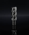 Oscarbide annular cutter, 1 in dia x 2 in depth, Weldon shank for magnetic drill press, shiny steel