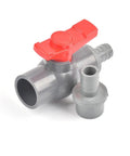 Heavy Duty PVC Ball Valve For Plumbing And Water Supply No Sweat Hookup Full Port Flow Control with red T Handle, 20mm size.