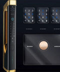 Hassle Free Top Shelf Smart Door Lock With Pretty Slick Fingerprint Scanner App Control Password Entry And Beefy Auto Deadbolt For Secure Modern Homes Easy Install side view with keypad and lock features.