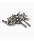 Top Shelf Pure Titanium Hardware Heavy Duty Allen Socket Screws collection, M2 M2.5 M3 solid half round head fasteners.