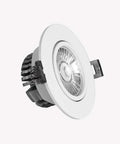 WKNHHL Recessed Lighting Housing Trim Kits Aluminum Adjustable Angle Led Downlight embedded in a white round ceiling fixture.
