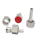 1 Piece 304 Stainless Steel Imperial C Fittings Flat Crimp Hose Fittings With Female Thread For Oil Hoses Ideal For Automotive Marine And DIY Projects, N20x1.5