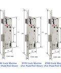All Weather Smart Door Lock With Hella Durable Fingerprint Entry Smart App Control and Physical Key Backup sizes and measurements for push/pull doors.