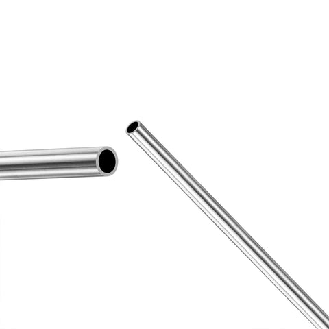Two 304 stainless steel capillary tubes, 250 mm long, metal tubing for industrial machinery