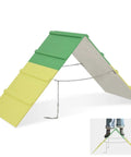Dog Agility A-Frame Ramp for Backyard Training Non Slip Outdoor Agility Equipment 74.8 by 18.9 inch in green and yellow