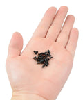 Hand holding black screws from 300 Piece Black Laptop Screw Replacement Kit With Countersunk Self Tapping Screws KA2 KA2.6 KA3