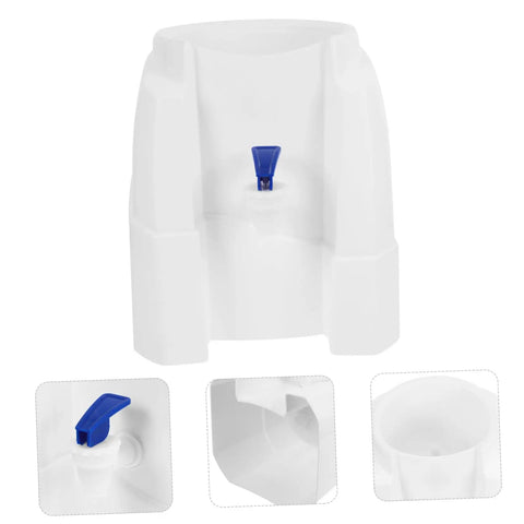 Compact Water Jug Dispenser Stand For Office Use Go To Hydration Station with white body and blue tap details shown