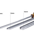 Professional Wood Turning Bowl Gouge Set Includes Three Super Sharp High Speed Steel Blades with 10mm, 12mm, and 16mm blade tips.