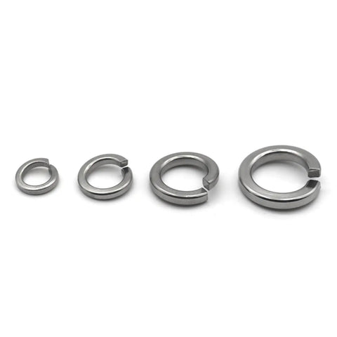 530-Piece Stainless Steel Split Lock Washer Kit For M2 Through M12 Fasteners, 304 Grade, Heavy Duty, Vibration-Resistant Lock Washers, Assortment Pack For Nuts And Bolts, Elastic Gasket Style Fastener Set, assorted sizes