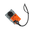 Compact Damper Actuator AC DC 24 Volt 20 Nm Torque Valve Controller top view with cable, designed for HVAC control.
